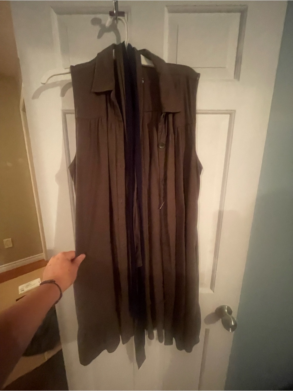 Sleeveless Long Button dress